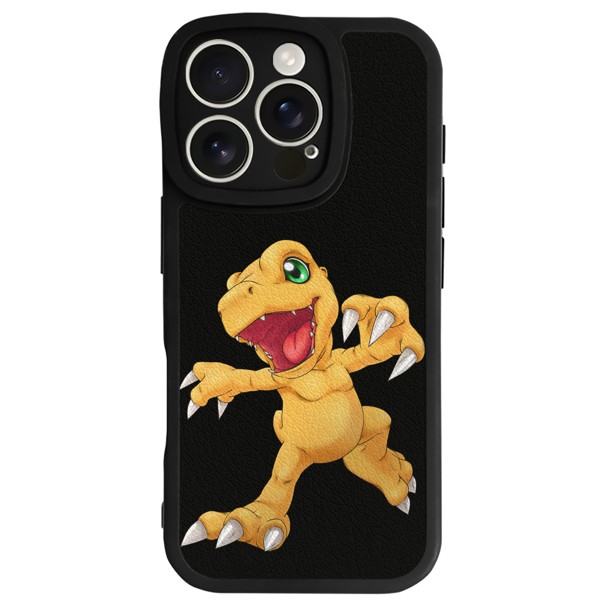 （画像用） Digimon デジタルモンスター/デジモン 【iPhone 16シリーズ対応】シリコンスマホケース（レザー調） 材質：シリコン